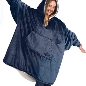 Navy Blue Blanket Hoodie